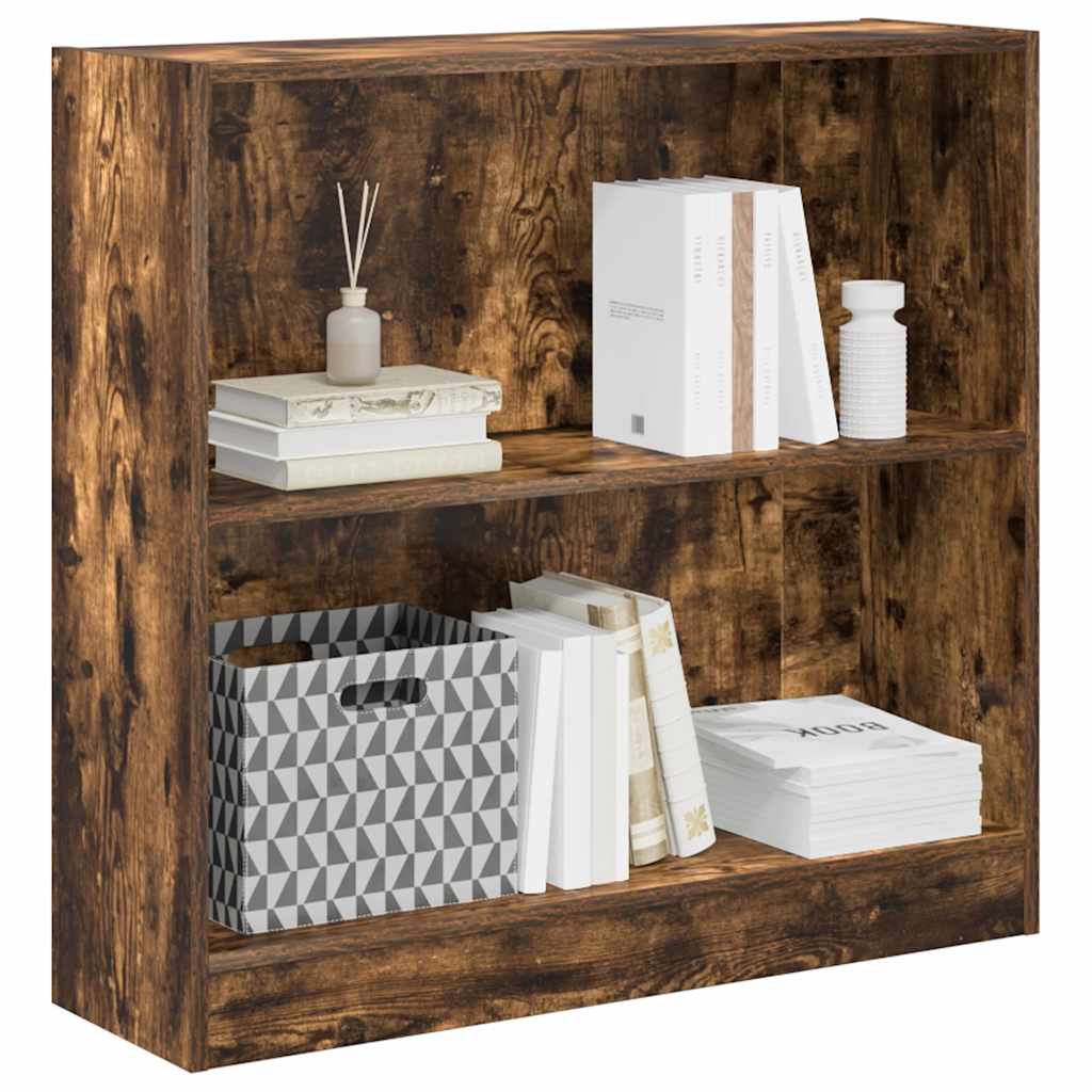 Boekenkast 80x24x76 cm bewerkt hout gerookt eikenkleurig is nu te koop bij PeponiXL, paradijselijk wonen!