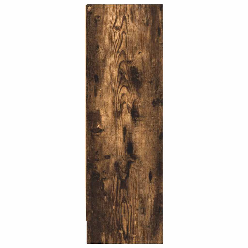 Boekenkast 80x24x76 cm bewerkt hout gerookt eikenkleurig is nu te koop bij PeponiXL, paradijselijk wonen!