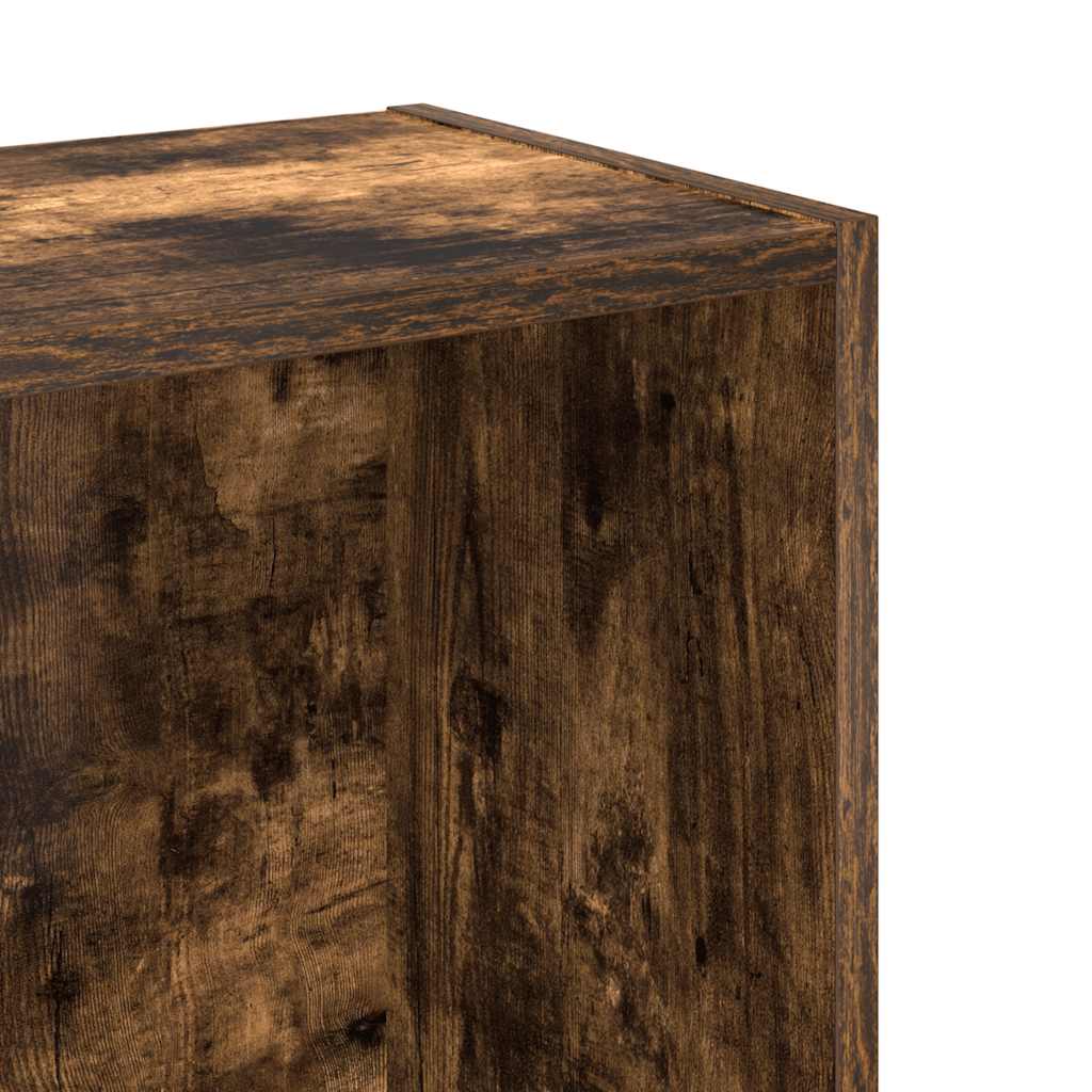 Boekenkast 80x24x76 cm bewerkt hout gerookt eikenkleurig is nu te koop bij PeponiXL, paradijselijk wonen!