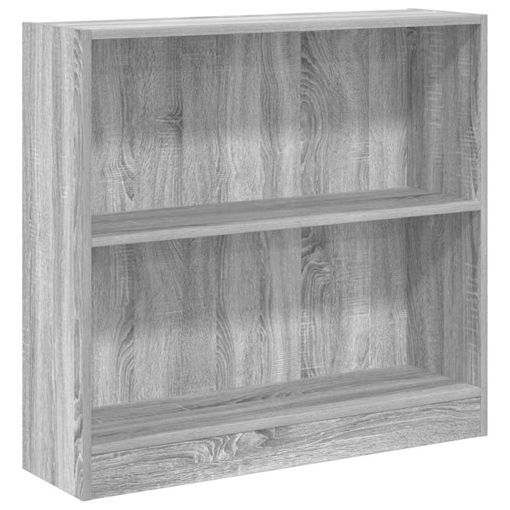 Boekenkast 80x24x76 cm bewerkt hout grijs sonoma eikenkleurig is nu te koop bij PeponiXL, paradijselijk wonen!