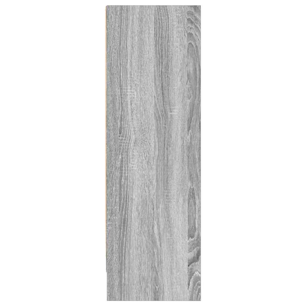 Boekenkast 80x24x76 cm bewerkt hout grijs sonoma eikenkleurig is nu te koop bij PeponiXL, paradijselijk wonen!