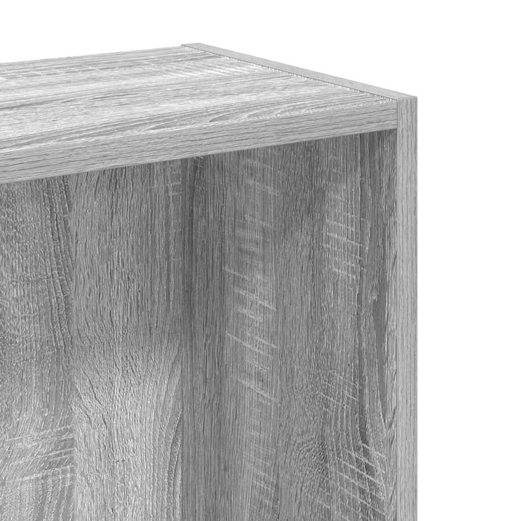 Boekenkast 80x24x76 cm bewerkt hout grijs sonoma eikenkleurig is nu te koop bij PeponiXL, paradijselijk wonen!