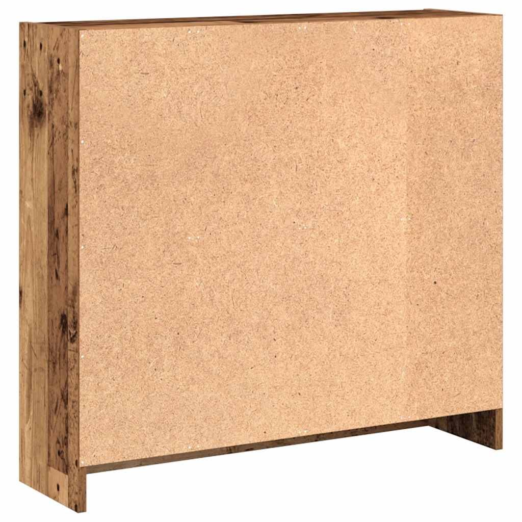 Boekenkast 80x24x76 cm bewerkt hout oud houtkleurig is nu te koop bij PeponiXL, paradijselijk wonen!