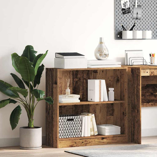 Boekenkast 80x24x76 cm bewerkt hout oud houtkleurig is nu te koop bij PeponiXL, paradijselijk wonen!