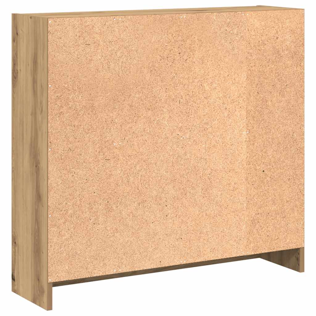 Boekenkast 80x24x76 cm bewerkt hout artisanaal eikenkleurig is nu te koop bij PeponiXL, paradijselijk wonen!