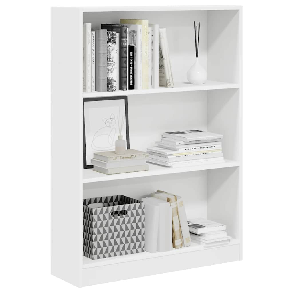 Boekenkast 80x24x109 cm bewerkt hout wit is nu te koop bij PeponiXL, paradijselijk wonen!