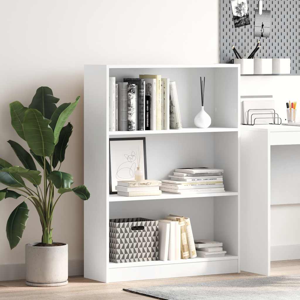 Boekenkast 80x24x109 cm bewerkt hout wit is nu te koop bij PeponiXL, paradijselijk wonen!