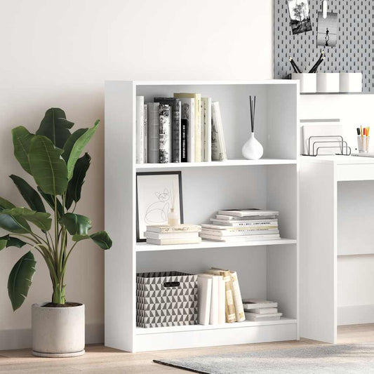 Boekenkast 80x24x109 cm bewerkt hout wit is nu te koop bij PeponiXL, paradijselijk wonen!