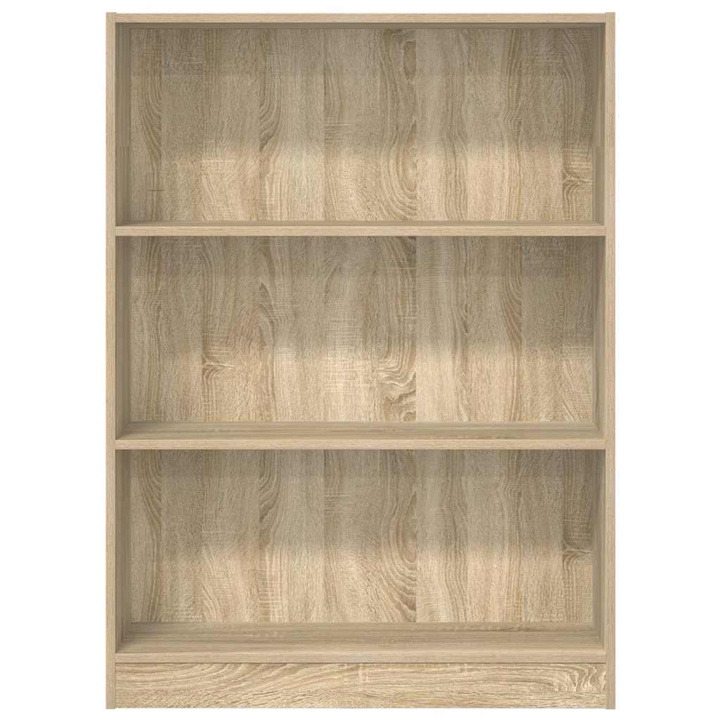 Boekenkast 80x24x109 cm bewerkt hout sonoma eikenkleurig is nu te koop bij PeponiXL, paradijselijk wonen!
