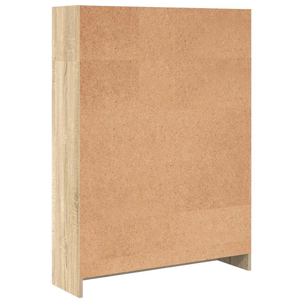Boekenkast 80x24x109 cm bewerkt hout sonoma eikenkleurig is nu te koop bij PeponiXL, paradijselijk wonen!