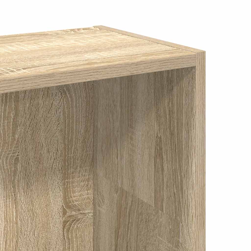 Boekenkast 80x24x109 cm bewerkt hout sonoma eikenkleurig is nu te koop bij PeponiXL, paradijselijk wonen!