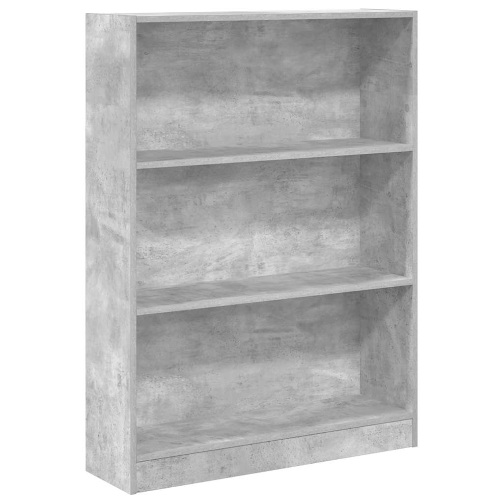 Boekenkast 80x24x109 cm bewerkt hout betongrijs is nu te koop bij PeponiXL, paradijselijk wonen!