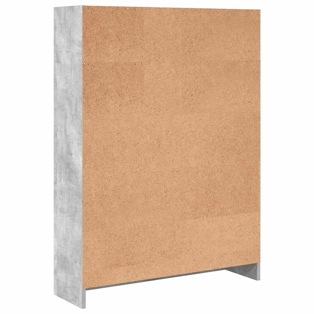 Boekenkast 80x24x109 cm bewerkt hout betongrijs is nu te koop bij PeponiXL, paradijselijk wonen!