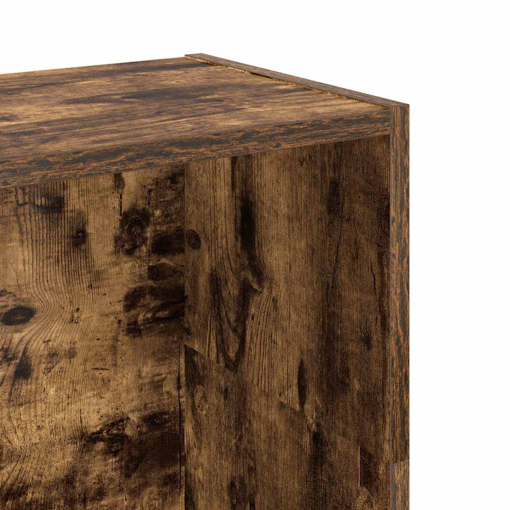 Boekenkast 80x24x109 cm bewerkt hout gerookt eikenkleurig is nu te koop bij PeponiXL, paradijselijk wonen!