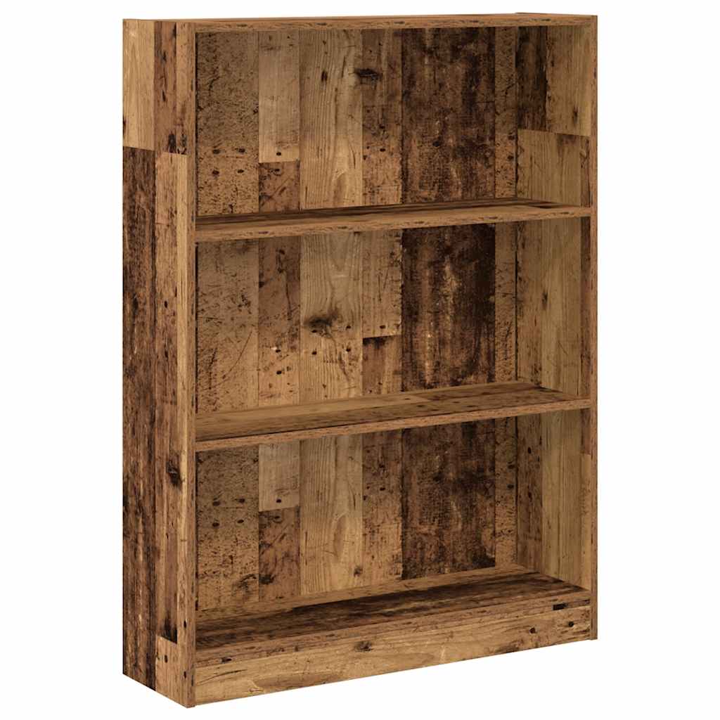 Boekenkast 80x24x109 cm bewerkt hout oud houtkleurig is nu te koop bij PeponiXL, paradijselijk wonen!