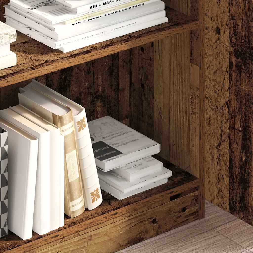Boekenkast 80x24x109 cm bewerkt hout oud houtkleurig is nu te koop bij PeponiXL, paradijselijk wonen!