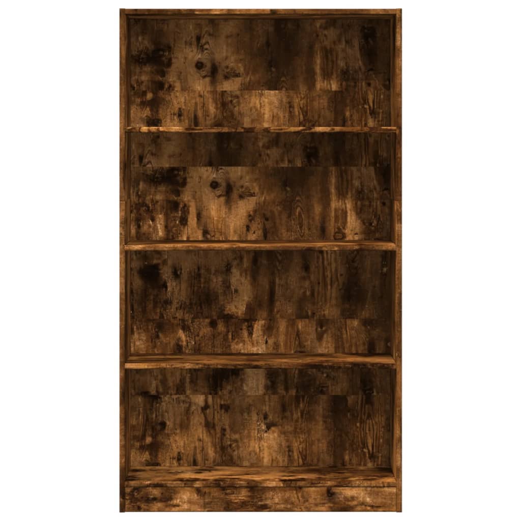 Boekenkast 80x24x143 cm bewerkt hout gerookt eikenkleurig is nu te koop bij PeponiXL, paradijselijk wonen!