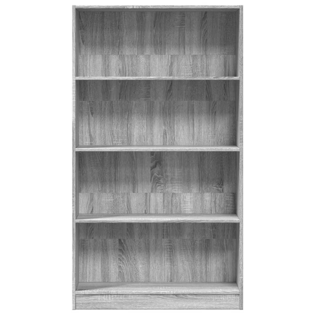 Boekenkast 80x24x143 cm bewerkt hout grijs sonoma eikenkleurig is nu te koop bij PeponiXL, paradijselijk wonen!