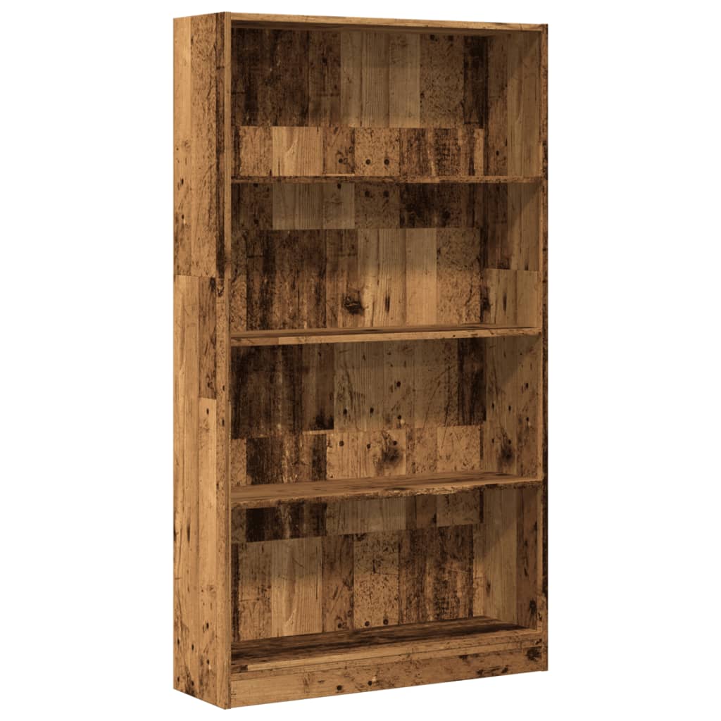Boekenkast 80x24x143 cm bewerkt hout oud houtkleurig is nu te koop bij PeponiXL, paradijselijk wonen!