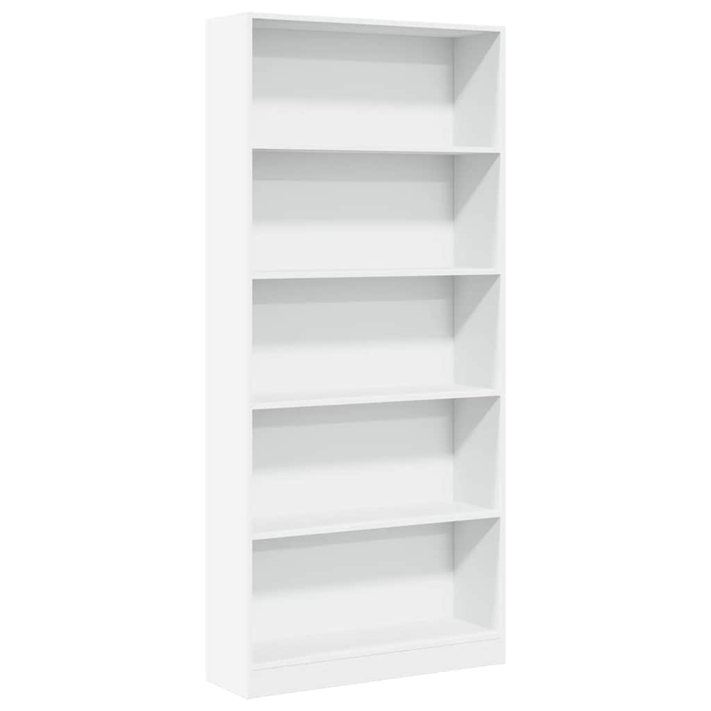 Boekenkast 80x24x176 cm bewerkt hout wit is nu te koop bij PeponiXL, paradijselijk wonen!