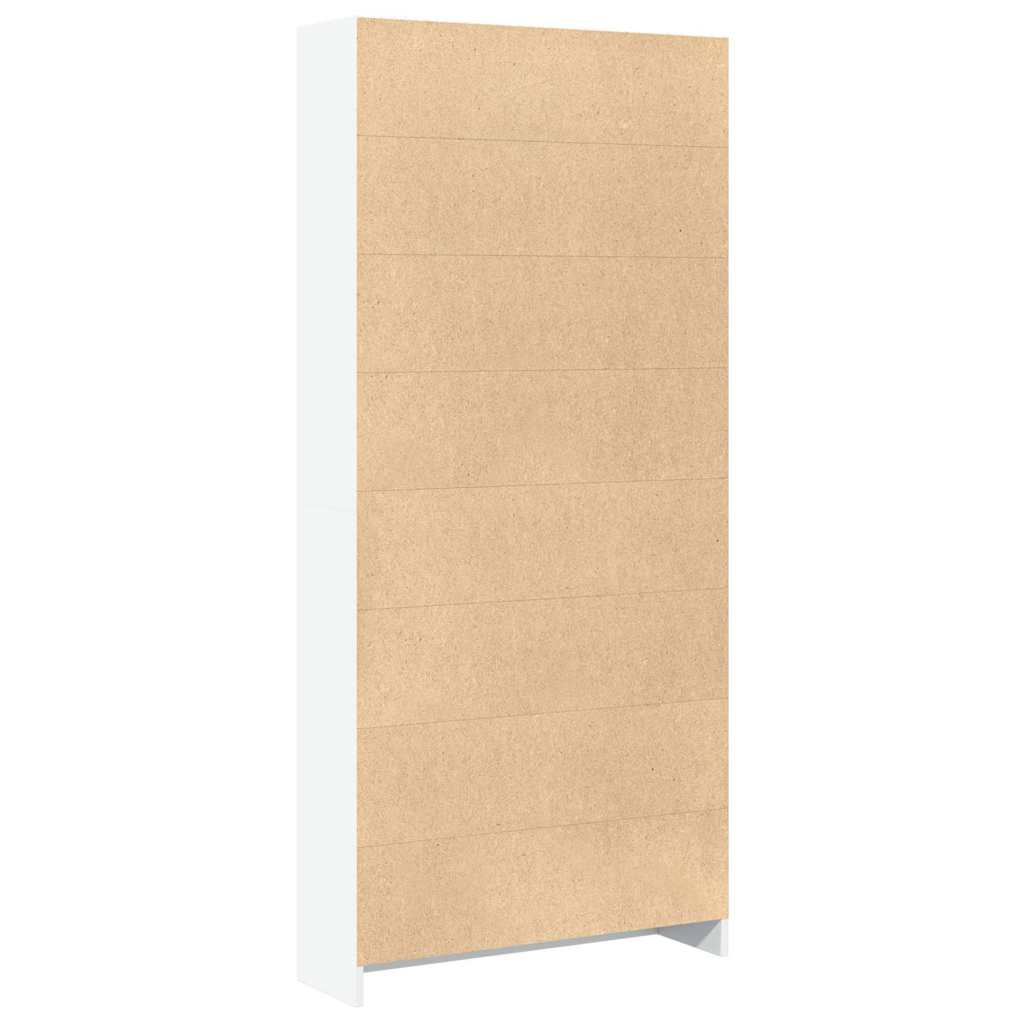 Boekenkast 80x24x176 cm bewerkt hout wit is nu te koop bij PeponiXL, paradijselijk wonen!