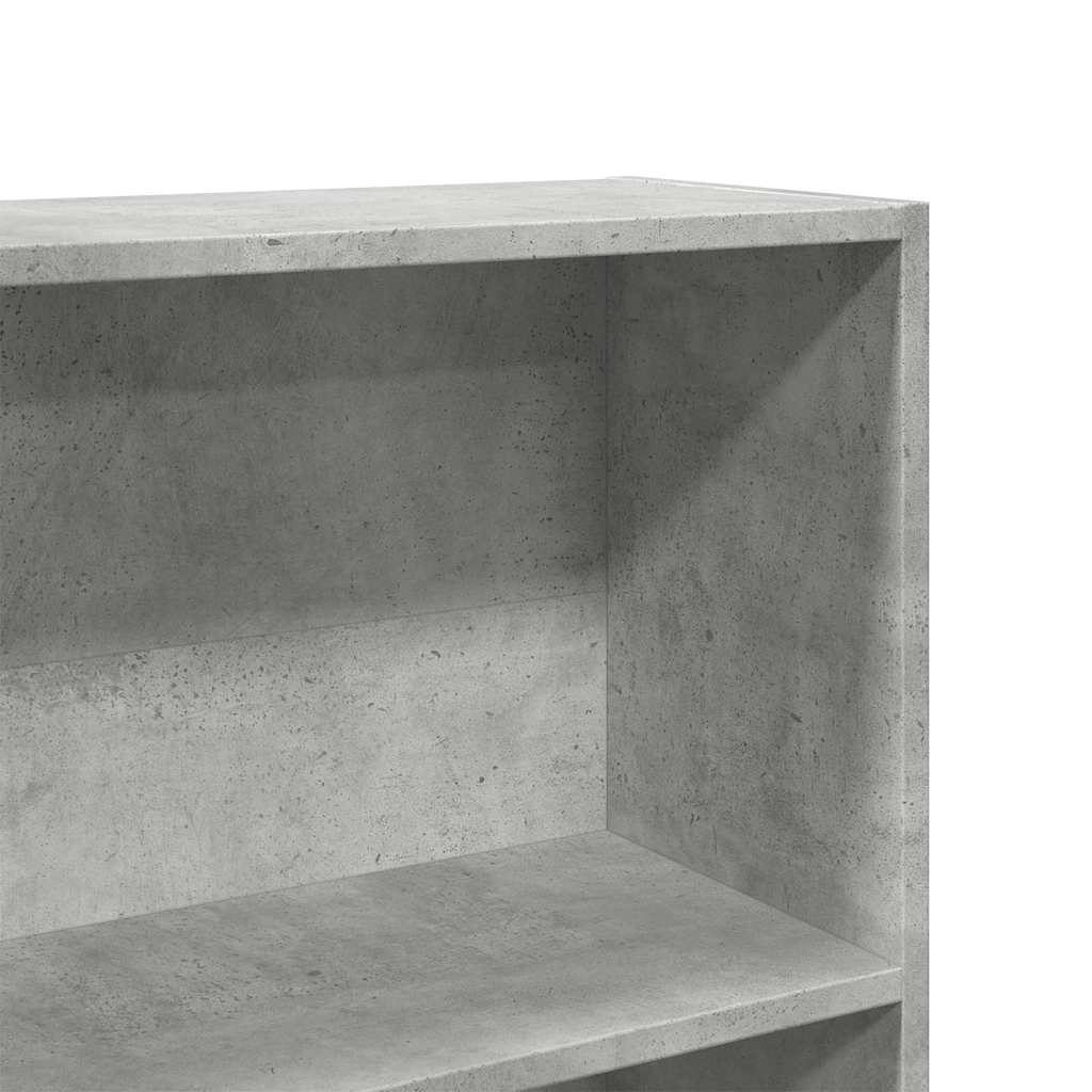 Boekenkast 80x24x176 cm bewerkt hout betongrijs is nu te koop bij PeponiXL, paradijselijk wonen!
