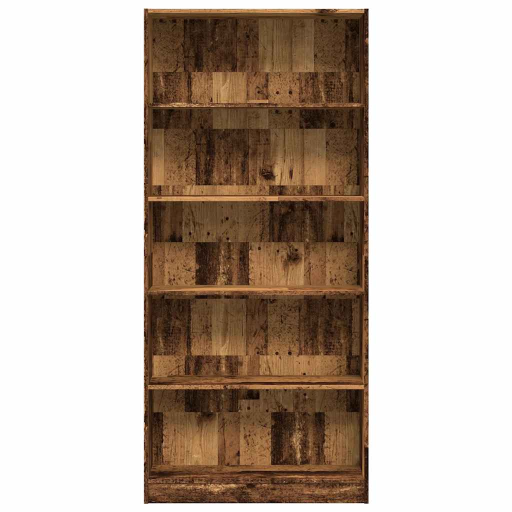 Boekenkast 80x24x176 cm bewerkt hout oud houtkleurig is nu te koop bij PeponiXL, paradijselijk wonen!