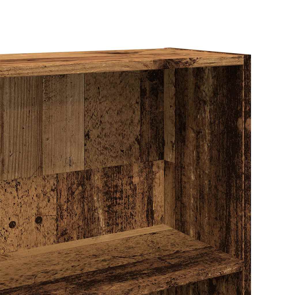Boekenkast 80x24x176 cm bewerkt hout oud houtkleurig is nu te koop bij PeponiXL, paradijselijk wonen!