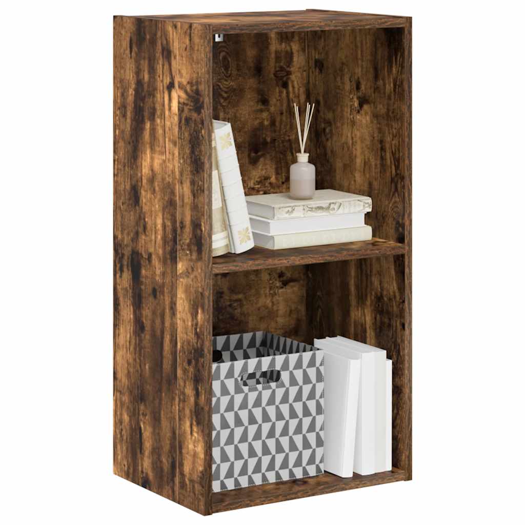 Boekenkast 40x30x77 cm bewerkt hout gerookt eikenkleurig is nu te koop bij PeponiXL, paradijselijk wonen!