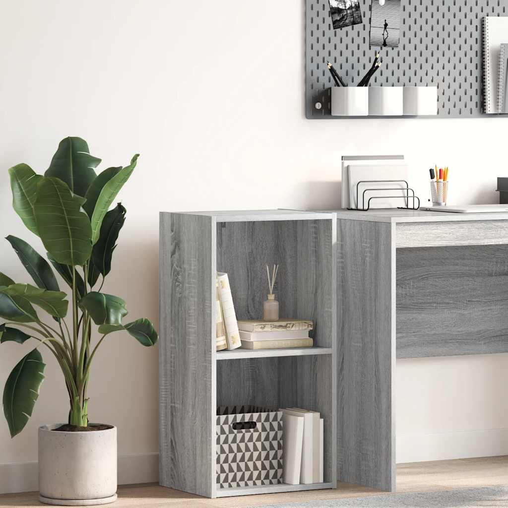 Boekenkast 40x30x77 cm bewerkt hout grijs sonoma eikenkleurig is nu te koop bij PeponiXL, paradijselijk wonen!