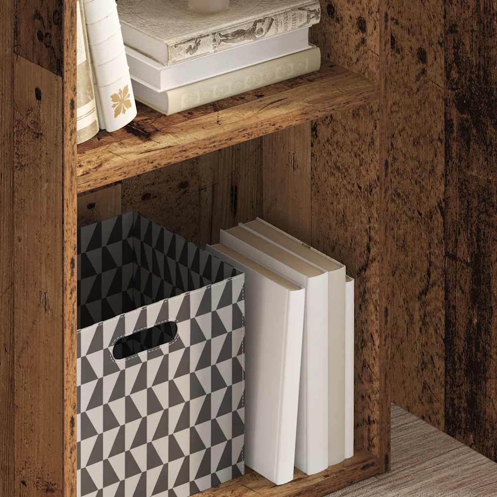 Boekenkast 40x30x77 cm bewerkt hout oud houtkleurig is nu te koop bij PeponiXL, paradijselijk wonen!