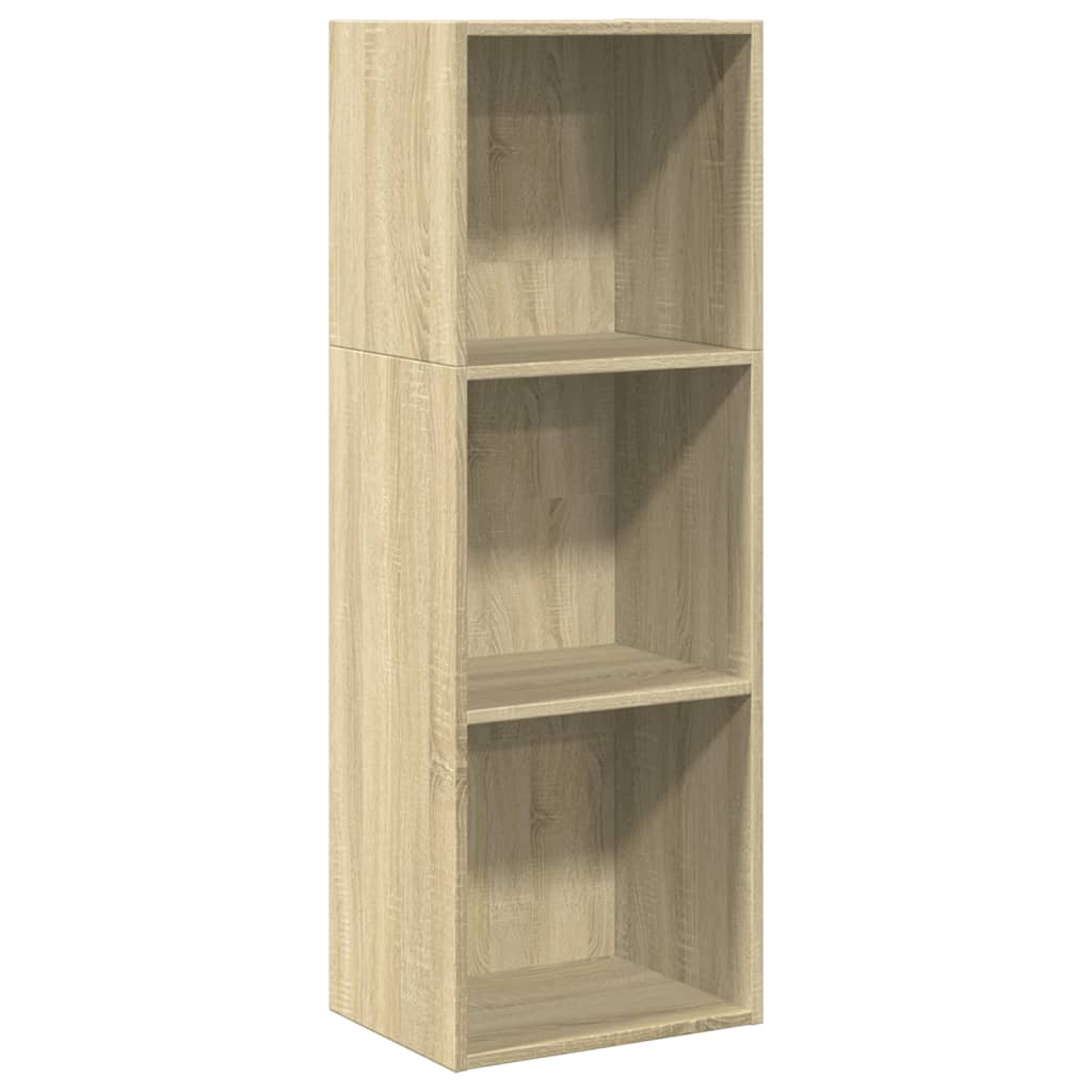Boekenkast 40x30x114 cm bewerkt hout sonoma eikenkleurig