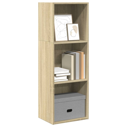 Boekenkast 40x30x114 cm bewerkt hout sonoma eikenkleurig
