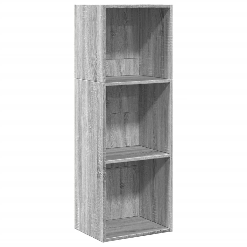 Boekenkast 40x30x114 cm bewerkt hout grijs sonoma eikenkleurig is nu te koop bij PeponiXL, paradijselijk wonen!