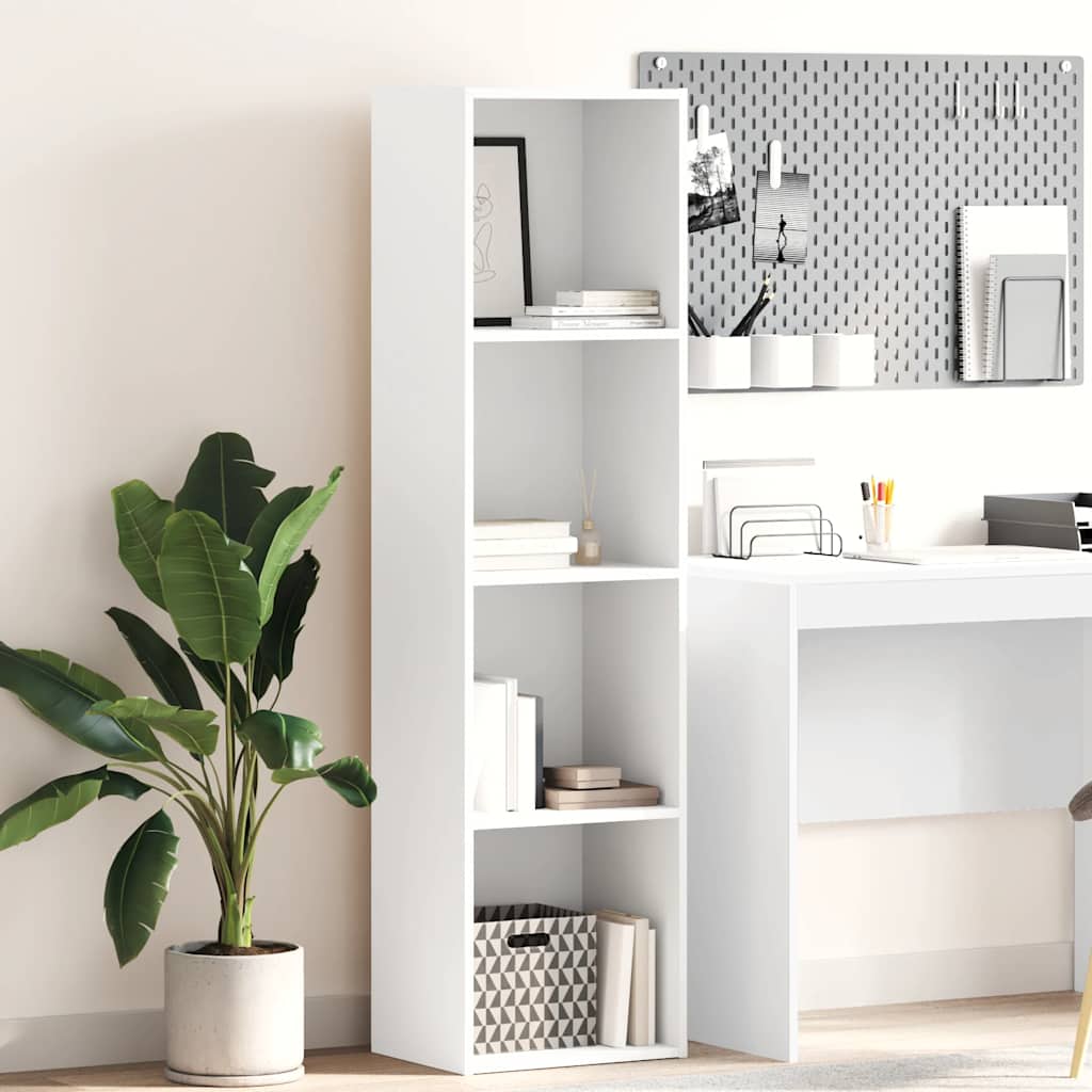 Boekenkast 40x30x152 cm bewerkt hout wit is nu te koop bij PeponiXL, paradijselijk wonen!