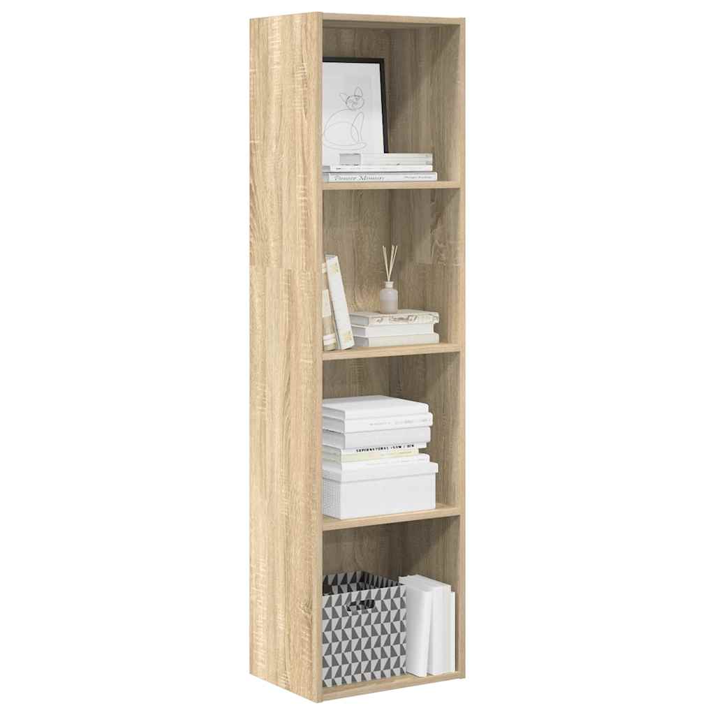 Boekenkast 40x30x152 cm bewerkt hout sonoma eikenkleurig is nu te koop bij PeponiXL, paradijselijk wonen!