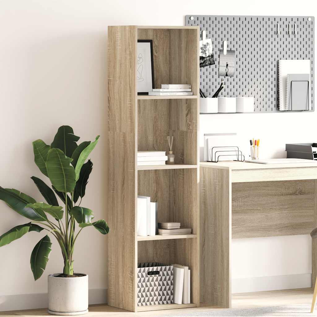 Boekenkast 40x30x152 cm bewerkt hout sonoma eikenkleurig is nu te koop bij PeponiXL, paradijselijk wonen!