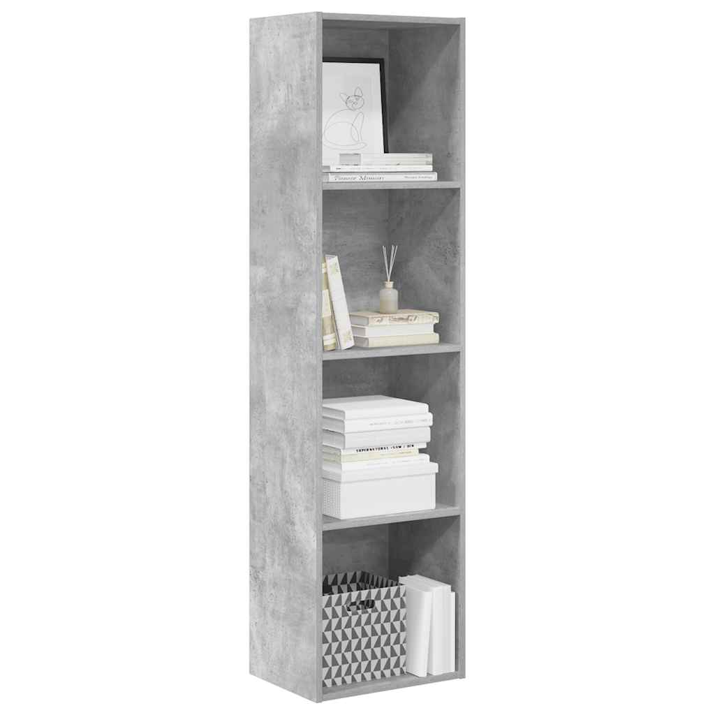 Boekenkast 40x30x152 cm bewerkt hout betongrijs is nu te koop bij PeponiXL, paradijselijk wonen!