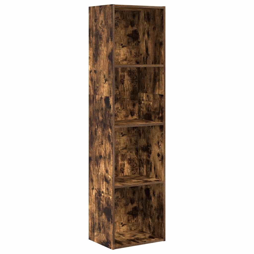 Boekenkast 40x30x152 cm bewerkt hout gerookt eikenkleurig is nu te koop bij PeponiXL, paradijselijk wonen!