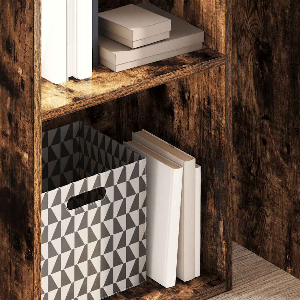 Boekenkast 40x30x152 cm bewerkt hout gerookt eikenkleurig is nu te koop bij PeponiXL, paradijselijk wonen!