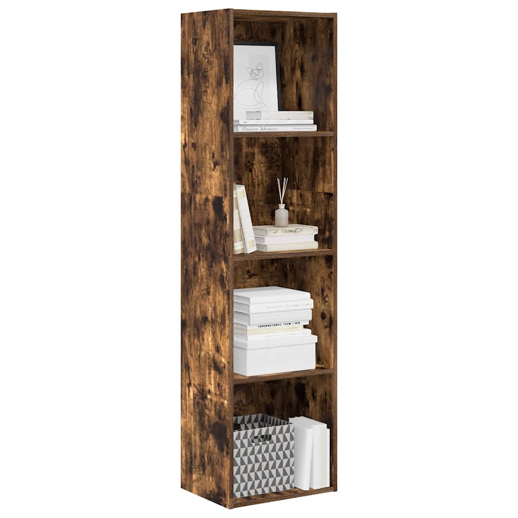 Boekenkast 40x30x152 cm bewerkt hout gerookt eikenkleurig is nu te koop bij PeponiXL, paradijselijk wonen!