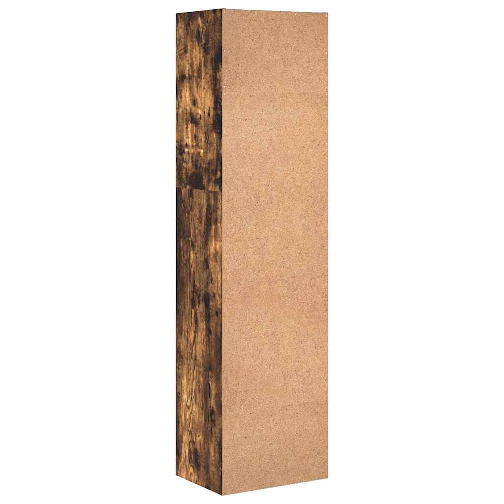 Boekenkast 40x30x152 cm bewerkt hout gerookt eikenkleurig is nu te koop bij PeponiXL, paradijselijk wonen!