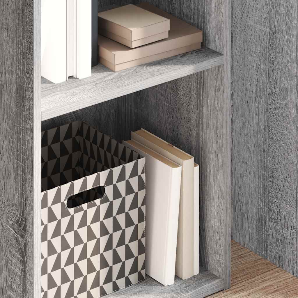 Boekenkast 40x30x152 cm bewerkt hout grijs sonoma eikenkleurig is nu te koop bij PeponiXL, paradijselijk wonen!