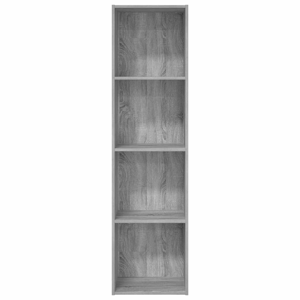Boekenkast 40x30x152 cm bewerkt hout grijs sonoma eikenkleurig is nu te koop bij PeponiXL, paradijselijk wonen!