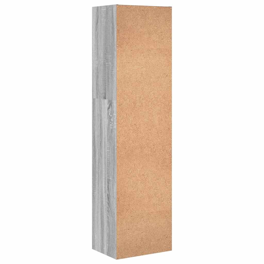Boekenkast 40x30x152 cm bewerkt hout grijs sonoma eikenkleurig is nu te koop bij PeponiXL, paradijselijk wonen!