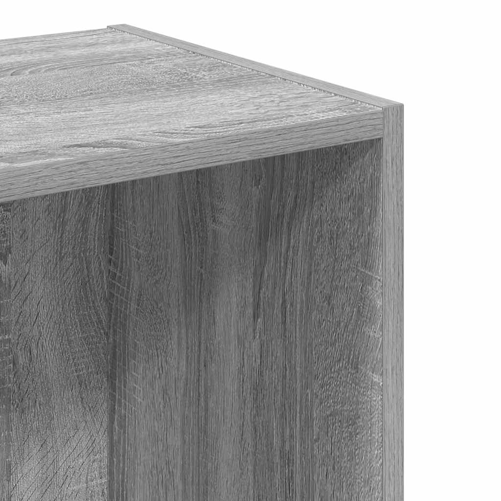 Boekenkast 40x30x152 cm bewerkt hout grijs sonoma eikenkleurig is nu te koop bij PeponiXL, paradijselijk wonen!
