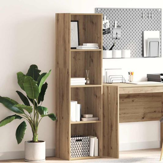 Boekenkast 40x30x152 cm bewerkt hout artisanaal eikenkleurig is nu te koop bij PeponiXL, paradijselijk wonen!
