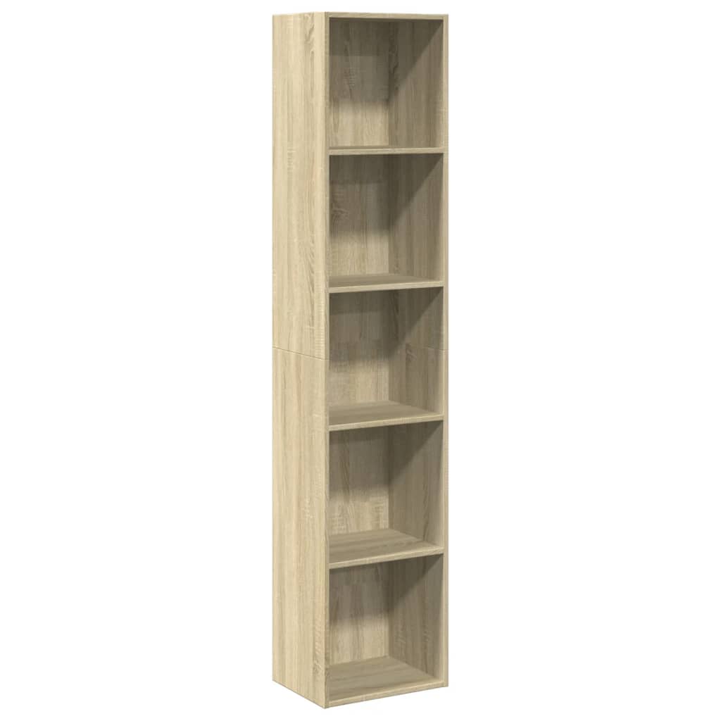 Boekenkast 40x30x189 cm bewerkt hout sonoma eikenkleurig is nu te koop bij PeponiXL, paradijselijk wonen!