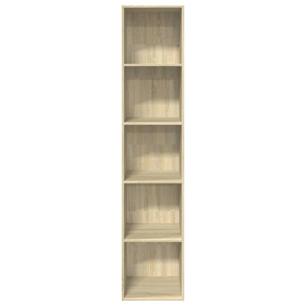 Boekenkast 40x30x189 cm bewerkt hout sonoma eikenkleurig is nu te koop bij PeponiXL, paradijselijk wonen!