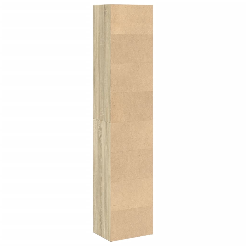 Boekenkast 40x30x189 cm bewerkt hout sonoma eikenkleurig is nu te koop bij PeponiXL, paradijselijk wonen!